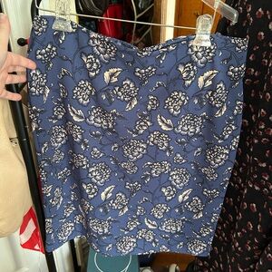Banana Republic Navy Blue Floral Mini Skirt